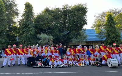 Atraksi Marching Band SMA Hang Tuah Warnai Perayaan HUT Lantamal VI Makassar